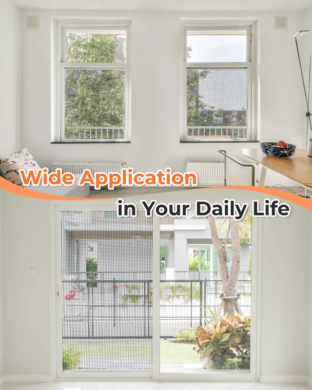 Alt view image 5 of 7 - Pet Proof Window Screen Replacement Mesh for Doors & Windows 330g/m² Heavyduty Vinyl-Coated Polyester Mesh, 39" x 78", Durable & Well-light & Airflow, Easy to Install for Patio & Porch