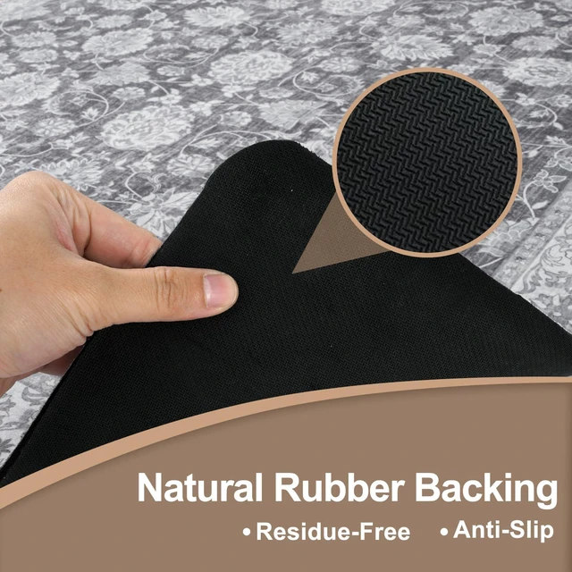 Alt view image 3 of 7 - Non-Slip Stair Treads Matching Mat for Wooden Steps 31"x31" Square Rubber Backing Anti-Slip Stair Carpet Landing Mat Stair Rugs Gray Carpet for Stairs