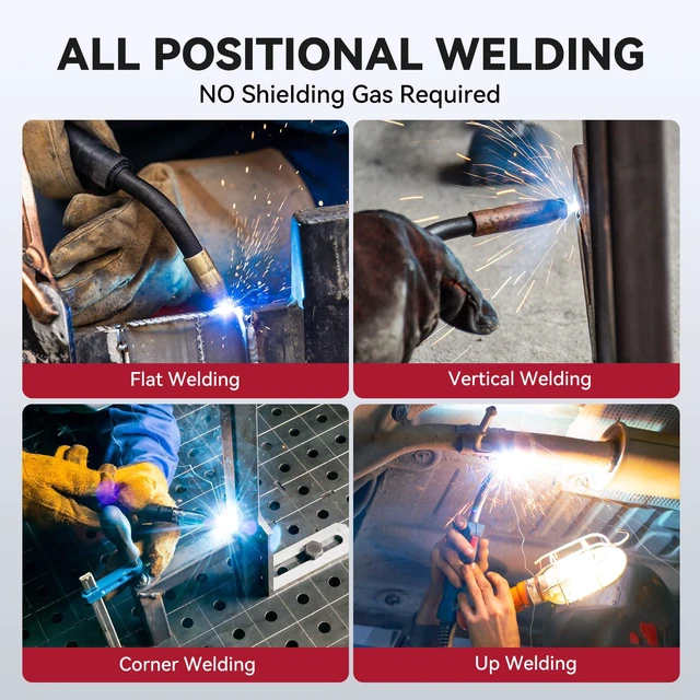 Alt view image 4 of 7 - Flux Core Welding Wire E71T-GS.030" 2LB x 2 Mild Carbon Steel, Gasless Welding with Stable Arc, Low Spatter, Smooth Feeding & Reliable All-Position Performance