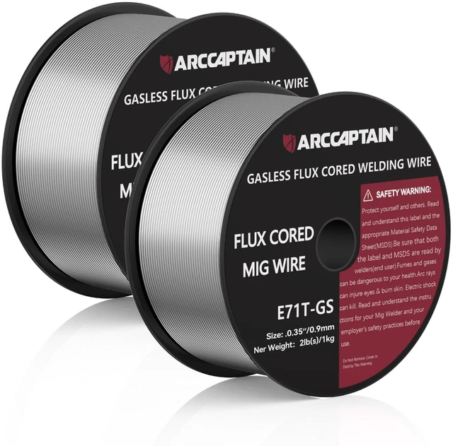 Main image of Flux Core Welding Wire E71T-GS.035" 2LB x 2 Mild Carbon Steel, Gasless Welding with Stable Arc, Low Spatter, Smooth Feeding & Reliable All-Position Performance