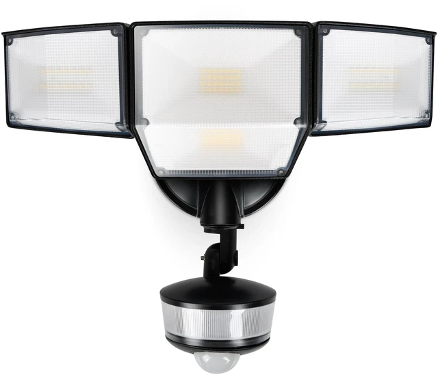Main image of 84W 9500LM LED Flood Lights Hardwire Motion Sensor Outdoor Lights Night Light, 4 Head LED Flood Lights, 5000K Daylight, IP65 Waterproof, Motion Detected Lights for Outside (Black)