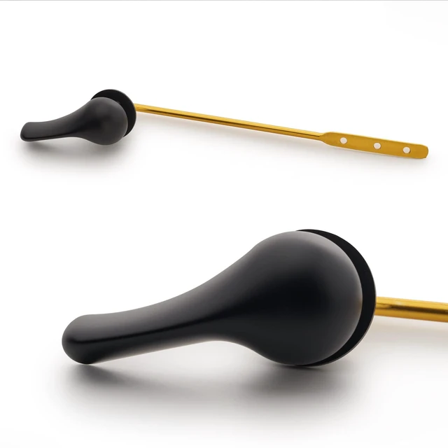 Main image of Matte Black Finish Front Mount Toilet Handle Replacement Kit, Universal Toilet Tank Flush Lever Fits Most Standard Front-Mount Toilet Tanks