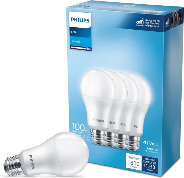 Main image of LED Basic Frosted A19 Non-Dimmable, Eye Comfort Technology, 450 Lumen, Daylight(5000), 5.5W=40W, E26 Base, 4PK