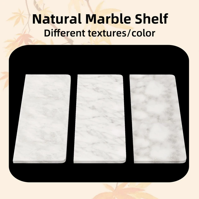Alt view image 4 of 7 - Brushed Gold Toilet Paper Holder with Marble Shelf, Double Rolls Toilet Paper Holder with Storage, Toilet Paper Wall Mount for Bathroom Washroom