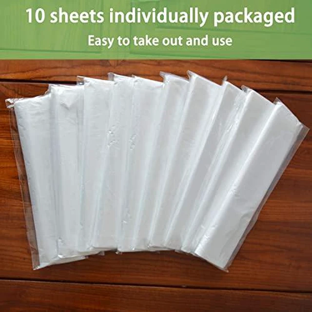 Alt view image 2 of 6 - 10 Piece Painter Plastic Drop Cloths Sheet,Waterproof Anti-dust Cover,9x12 Feet Disposable Tarp for Painting for Couch/Furniture Cover (Pack of 2)