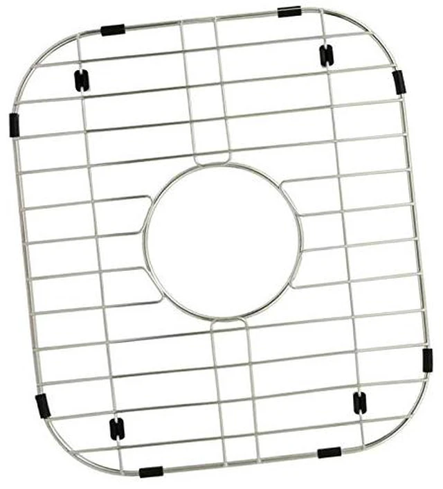 Main image of Kitchen Sink Grid and Sink Protectors, 12 5/8'' x 14 5/16'' Sink Grids Stainless Steel Sink Grid Protectors, Sink Bottom Grid, 12 5/8" x 14 5/16" Grid With Center Drain For Double Bowl Sink