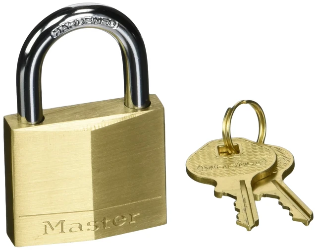 Main image of 140D Solid Brass Padlock with Key (Pack of 3)