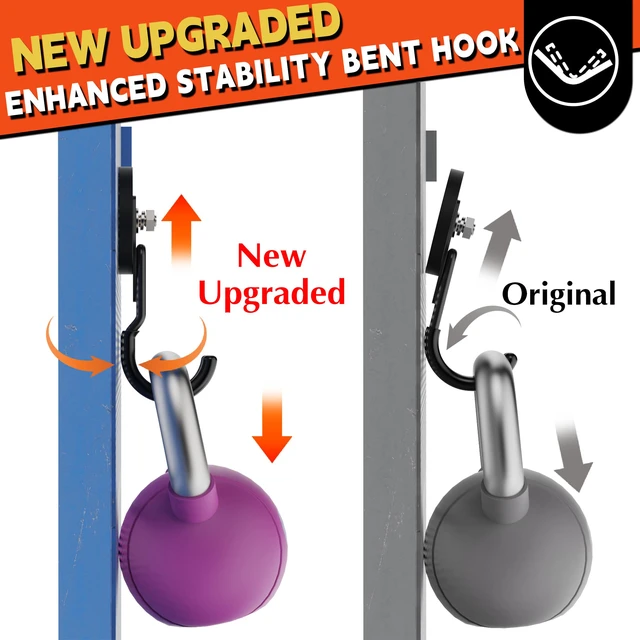 Alt view image 5 of 7 - New Upgraded Garage Magnetic Hooks, 2 Pack Black Heavy Duty Large J Hooks with Magnet, Black Strong Anti-Slip Coating Magnet Hooks for Garden Tools, Ropes,Drill,Metal Cabinet,Pegboard