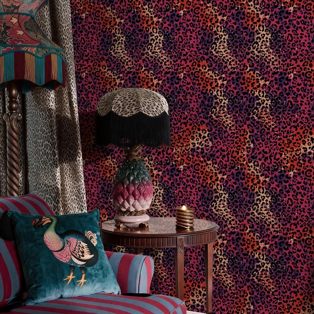 Alt view image 6 of 7 - Hot Pink Leopard Print Peel and Stick Wallpaper, 17.3" x 400" Waterproof Removable Self Adhesive Wallpaper, Unique Funky Cheetah Contact Paper for Bedroom, Bathroom, Decor
