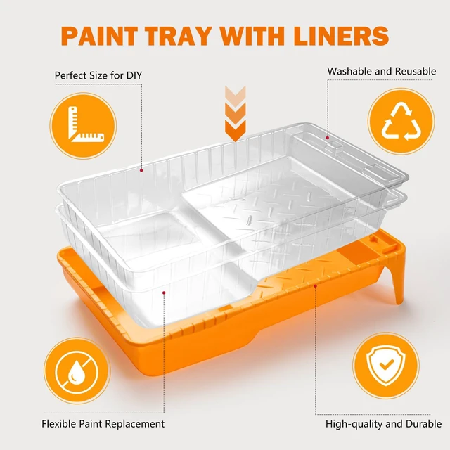 Alt view image 2 of 7 - Mini Paint Roller Kit 22 Pieces, 4" 2" Paint Rollers Foam Brush Small Foam Microfiber Paint Roller Covers with Paint Tray Liners, tape, Paint Roller Frame, 1.5 Brush for Painting Walls
