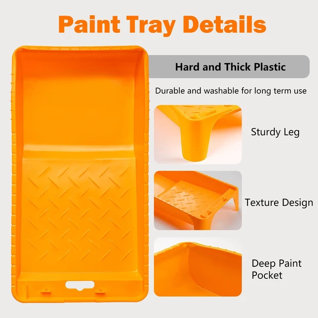 Alt view image 4 of 7 - Mini Paint Roller Kit 22 Pieces, 4" 2" Paint Rollers Foam Brush Small Foam Microfiber Paint Roller Covers with Paint Tray Liners, tape, Paint Roller Frame, 1.5 Brush for Painting Walls