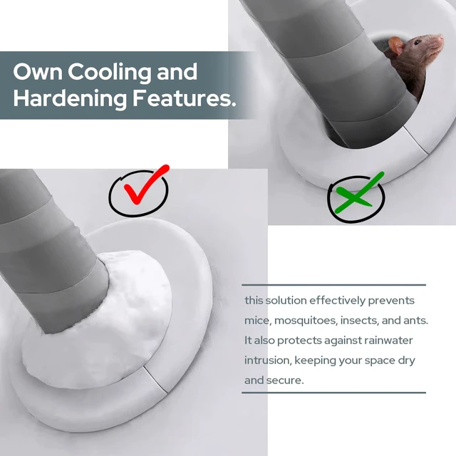 Alt view image 7 of 7 - 8-Pack New Type White Waterproof Sealant Mastic, Repair Sealing Clay, Quick Mending Mud for Drain Connection, Wall Hole, Air Conditioning Hole Waterproof Seal Putty
