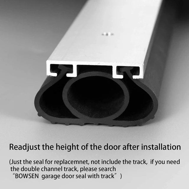 Alt view image 6 of 7 - Garage Door Bottom Seals Weatherproof Weather Stripping Threshold Buffering Sealing High Performance EPDM Rubber Resistance Gasket Black 5/16 Inch T-End, 16FT Long