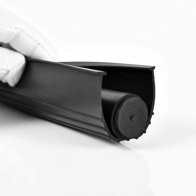 Alt view image 5 of 7 - Garage Door Bottom Seals Weatherproof Weather Stripping Threshold Buffering Sealing High Performance EPDM Rubber Resistance Gasket Black 5/16 Inch T-End, 16FT Long
