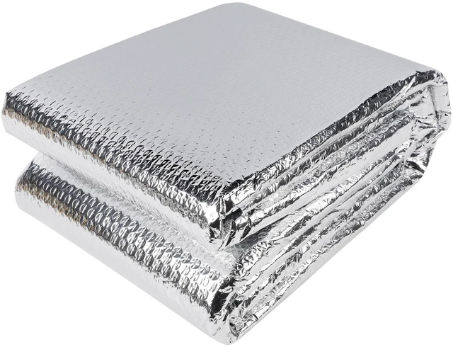 Main image of Window Insulation Roll, 59IN x 8FT Reflective Heat Shield Bubble Film, Double-Sided Aluminum Foil Insulation, Weatherproof Garage Door Cover for Windows, RV, Basement, Winter & Summer