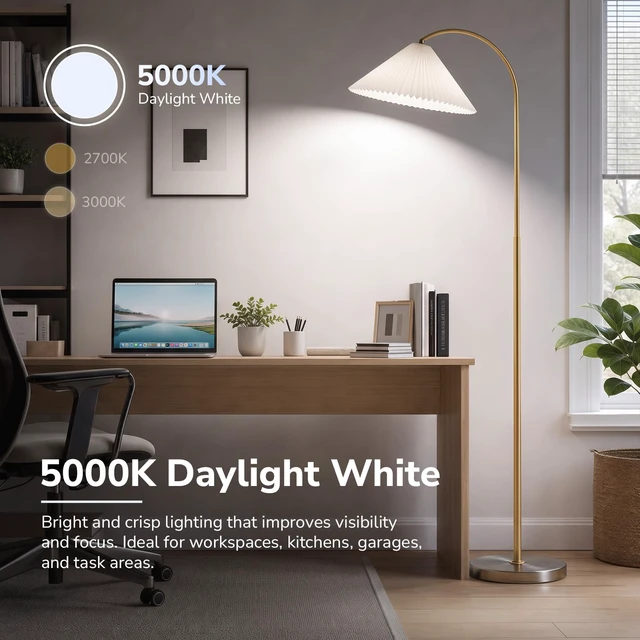Alt view image 2 of 7 - A19 E26 LED Light Bulbs 9W 800 Lumens Daylight White 5000K 10 Pack 60W equivalent,Non-dimmable,Energy saving,Long lifespan,80 CRI,Flicker-free,Living room,Bedroom,Kitchen,Dinning room,lamp