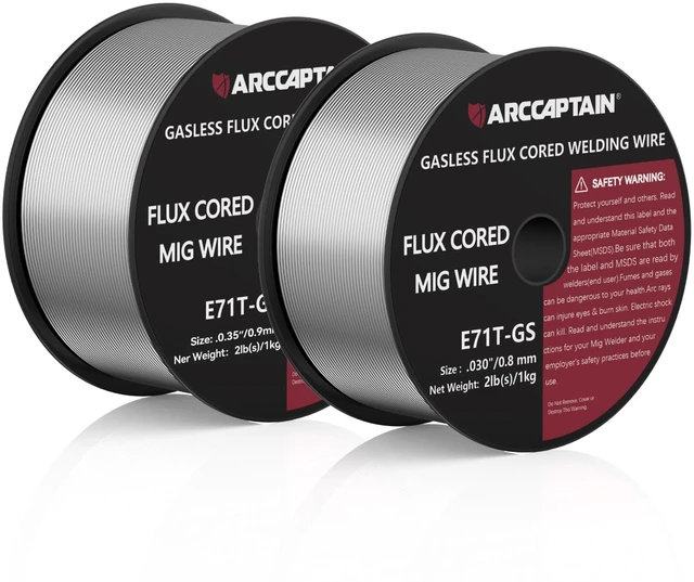 Main image of Flux Core Welding Wire.030 &.035" E71T-GS Mig Welding Wire 2-Pound Spool Gasless Mild Carbon Steel Compatible With Lincoln Miller Forney Harbor Welder