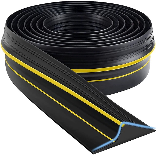 Main image of Universal Garage Door Threshold Seal Strip,Weatherproof Rubber DIY Weather Stripping Replacement, 10FT Length, Yellow