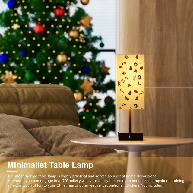 Alt view image 4 of 7 - Touch Bedside Table Lamp for Bedroom, 14-Inch, Beige, Set of 2 USB A+C Ports, Touch 3-Way Dimmable LED Bulb Included Fabric Lampshade Metal Base Small Nightstand Lamp for Desk Living Room