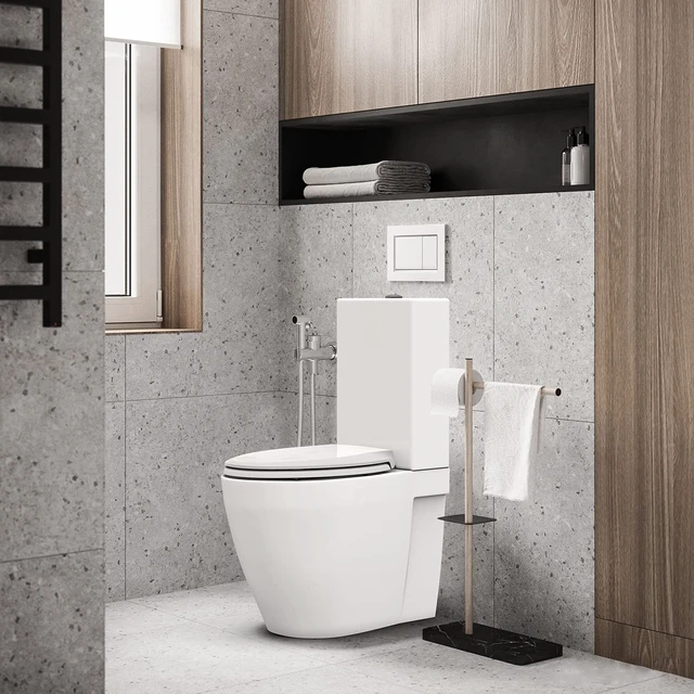 Alt view image 6 of 6 - Durable Elongated Toilet Seat with Slow Soft Close - Easy to Install and Clean, Never Loosens - White, Fits Most Elongated Toilets