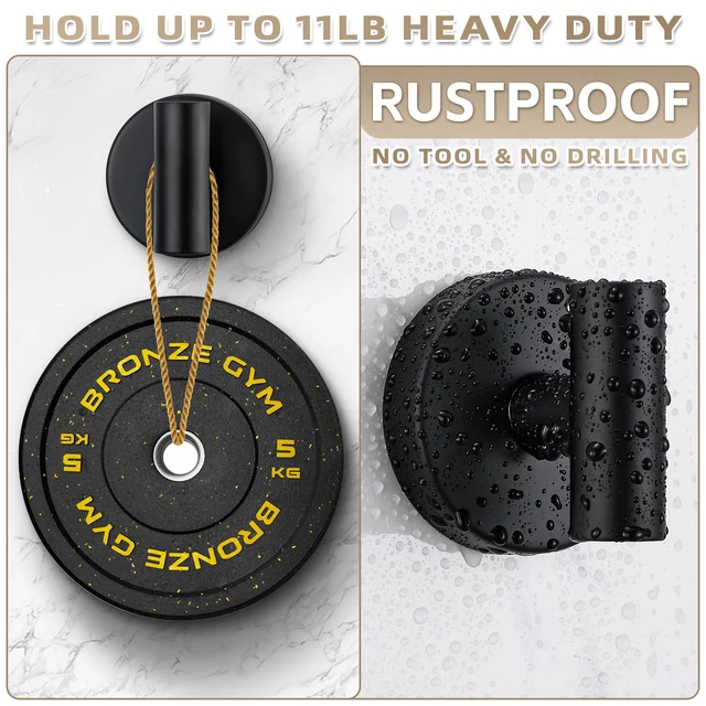Alt view image 2 of 7 - Suction Cup Hooks for Shower - Bathroom Reusable Hooks for Towels, Robes & Loofah - No-Drill Mounting on Kitchen,Walls,Metal,Glass,Mirrors,Tile & Smooth Non-Porous Surfaces (2, Matte Black)