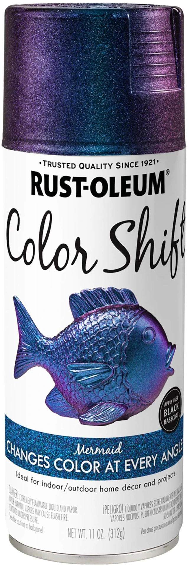 Main image of Color Shift Mermaid Spray Paint Color-Shifting Finish, Crafts, Décor & Accent Projects, Changes Color With Light & Angle, 11 Oz