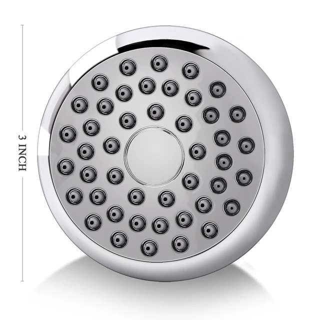 Alt view image 5 of 6 - Fixed Shower Head High Pressure 2PCS 3 Inch Showerhead Chrome 360 Rotatable Design, Self Cleaning Silicone Nozzles, Adjustable Swivel Brass Ball Joint for Relaxing and Comfortable Shower
