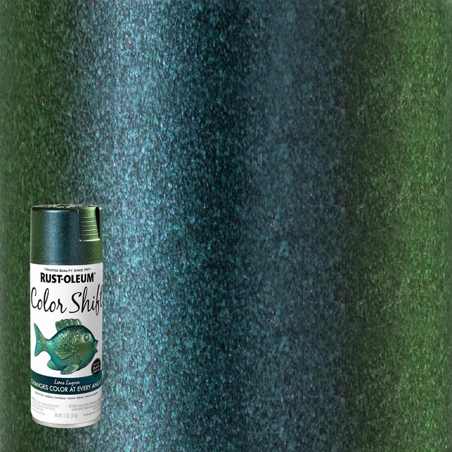 Alt view image 2 of 7 - Color Shift Lime Lagoon Spray Paint Color-Shifting Finish, Crafts, Décor & Accent Projects, Changes Color With Light & Angle, 11 Oz