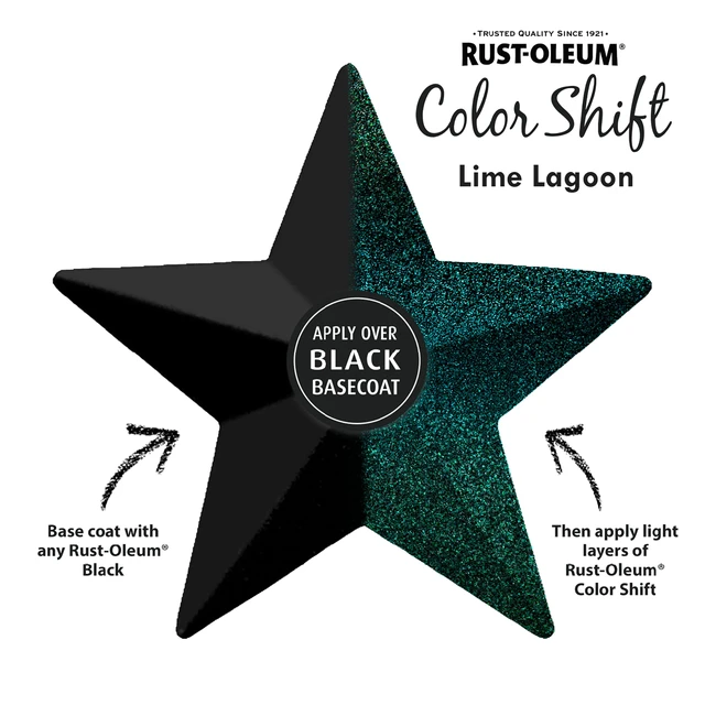 Alt view image 3 of 7 - Color Shift Lime Lagoon Spray Paint Color-Shifting Finish, Crafts, Décor & Accent Projects, Changes Color With Light & Angle, 11 Oz