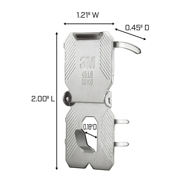Alt view image 3 of 7 - (TM) 65 lb. Drywall Picture Hanger With Spot Markers, Heavyweight Hanging Solution for Room Decor and Office Decor, Including Mirrors or Large Art 3 Pack