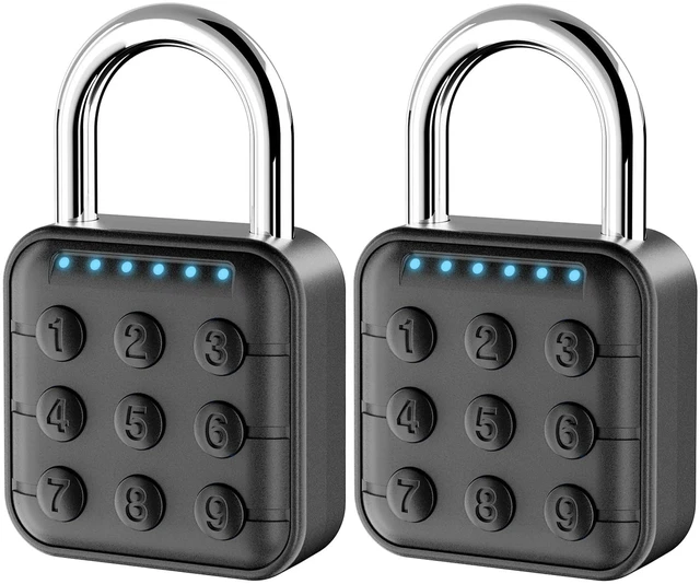 Main image of Locker Lock, 6-Digit Keypad Combination Lock for Gym Lockers Digital Push-Button Padlock, LED Feedback & Zinc Alloy for School Lockers, Employee Lockers and Office Cabinets, 2.95 Inch