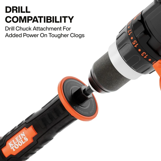 Alt view image 2 of 6 - 53017 3-Foot Steel Toilet Auger, Toilet Snake Drain Clog Remover, Hybrid Manual Drill Operation, Plumbing Snake for Drains