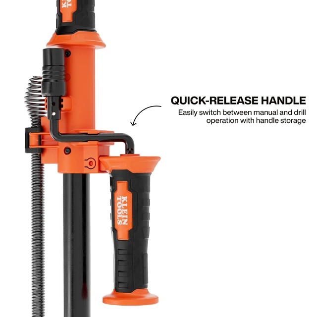 Alt view image 3 of 6 - 53017 3-Foot Steel Toilet Auger, Toilet Snake Drain Clog Remover, Hybrid Manual Drill Operation, Plumbing Snake for Drains