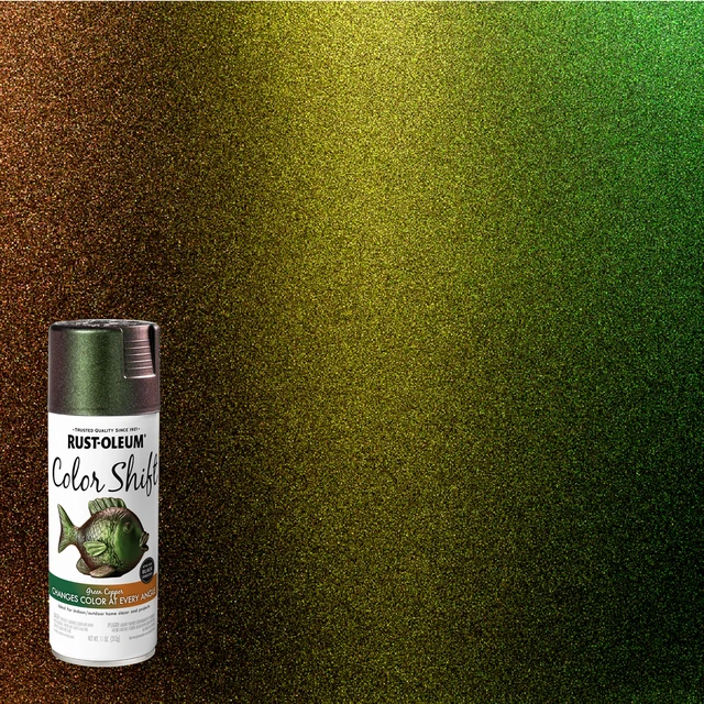 Alt view image 2 of 7 - Color Shift Green Copper Spray Paint Color-Shifting Finish, Crafts, Décor & Accent Projects, Changes Color With Light & Angle, 11 Oz