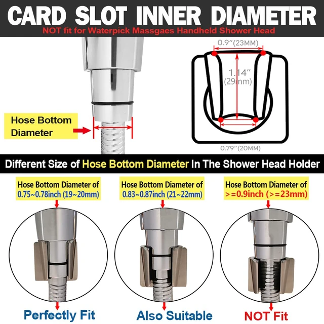 Alt view image 3 of 6 - Shower Head Holder Handheld Shower Wand Bracket Adhesive Shower Wall Mount Holder Brass Shower Spray Holder Brushed Nickel, Drill Free Glue Installation