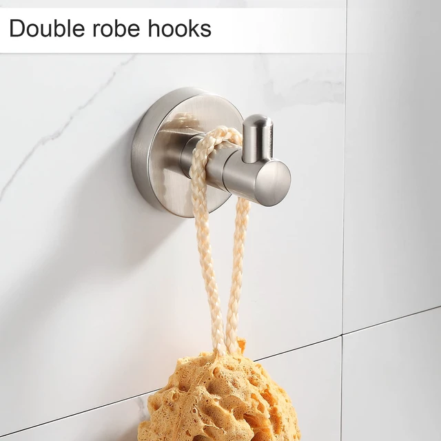 Alt view image 5 of 6 - Bathroom Hardware Set Brushed Nickel Bathroom Accessory Set Towel Bar 8 Pieces