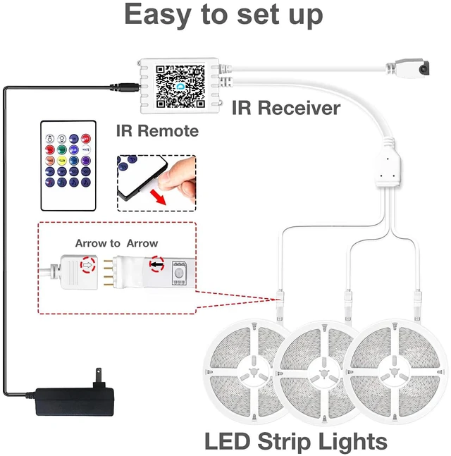 Alt view image 6 of 7 - Smart RGB Led Strip Lights, 300ft Led Lights for Bedroom with App Control, Multicolor Changing Led Light Strips Apply for Home Decor, Living Room, Kitchen, Home Party Decoration