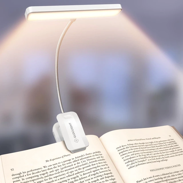 Main image of 26 LED Reading Lights for Books in Bed, Ideal Gifts for Reader Rechargeable Book Light, Eye Caring 5 Amber Colors Stepless Dimming, Travel Lightweight Clip-on, Book Lovers Men Women Kids