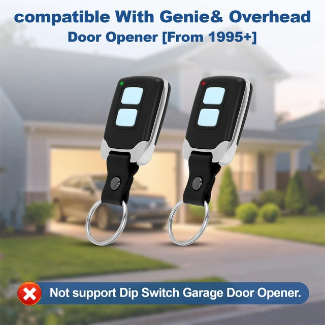 Alt view image 3 of 7 - for Genie & Overhead Door Garage Door Opener Remote, Compatible with All Intellicode Genie Overhead Garage Openers from 1995, G3T-R O3T-A O3T-BX 315/390MHZ