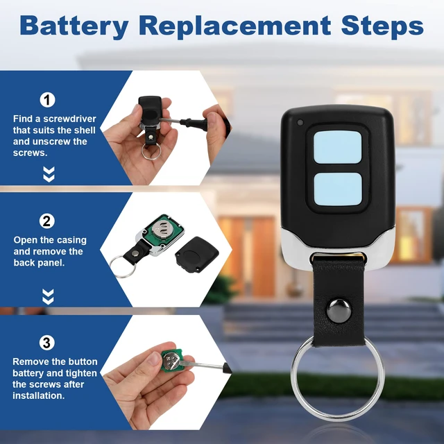 Alt view image 6 of 7 - for Genie & Overhead Door Garage Door Opener Remote, Compatible with All Intellicode Genie Overhead Garage Openers from 1995, G3T-R O3T-A O3T-BX 315/390MHZ