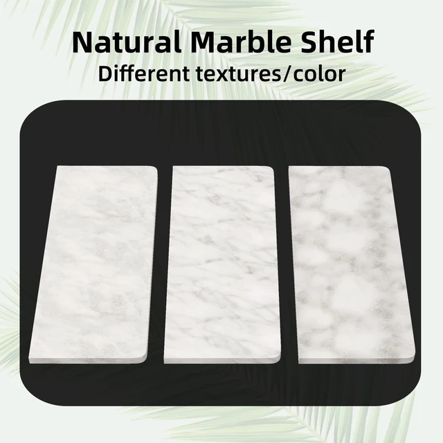 Alt view image 4 of 7 - Toilet Paper Holder with Marble Shelf, Double Brushed Nickel Stainless Steel Tissue Roll Paper Holder Wall Mount for Bathroom Washroom