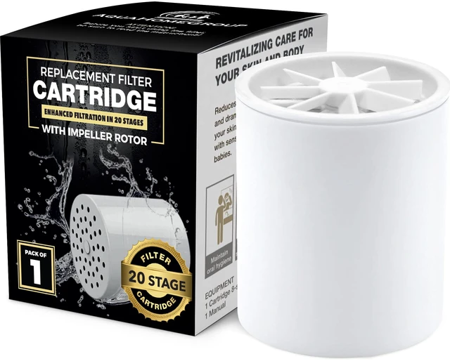 Alt view image 2 of 7 - 20-Stage Filter Cartridge with Spin Propeller, No Housing shower filter cartridge 20-stage, spin propeller design, reduces chlorine heavy metals sediment, supports skin hair nails