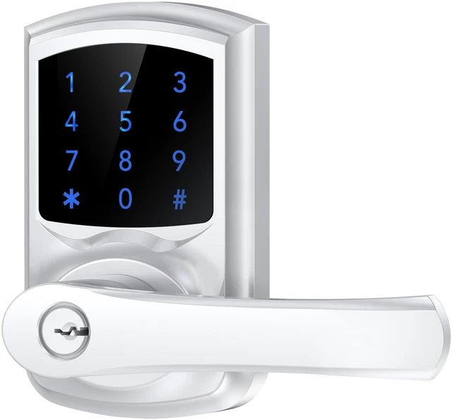 Main image of Keypad Keyless Entry Door Lock with Handle Smart Electronic Locks Deadbolts 20 User Codes & 2keys Passage Vacation Mode Privacy Protection 5S Auto-Lock, Simple 15-min Install Fits Most Standard Doors
