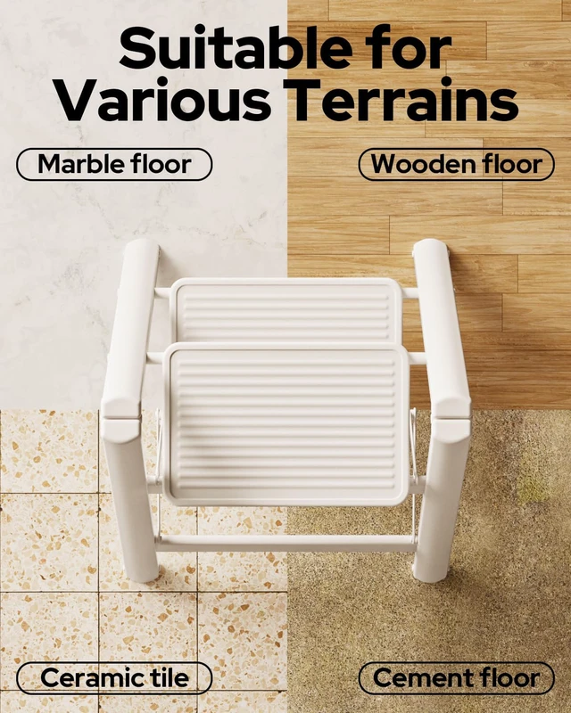 Alt view image 6 of 7 - 2 Step Ladder, Foldable 2 Step Stool, White Stepladder with Anti-Slip Widen Pedals, Portable Ladder for Home,Kitchen,Closet,300lb Capacity