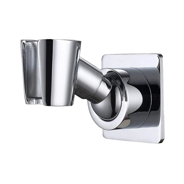 Main image of Shower Head Holder, Adjustable Handheld Brass Shower Head Bracket, Wall Mount Holder, Drill Free Glue Installation (Polished Chrome)