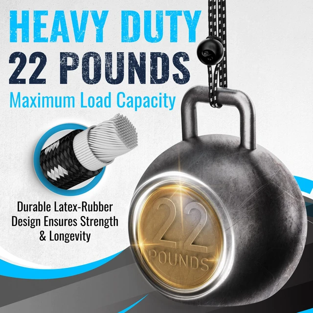 Alt view image 2 of 7 - Heavy Duty Ball Bungee Cords 6 Inch, 50 PCS for Tarp Canopy 1" Nylon Ball, 1/5" (5mm) Cord, Stretches to 8.5", UV Resistant, for Canopy Tarp Tent Poles Hoses Wires, Reduces Tarp Tear