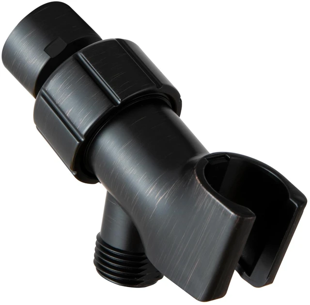 Main image of Shower Head Holder with Solid Metal Ball for Handheld Shower Head, Oil Rubbed Bronze Adjustable Shower Arm Mount for Connecting, 1/2 in IPS Female Inlet and Male Outlet