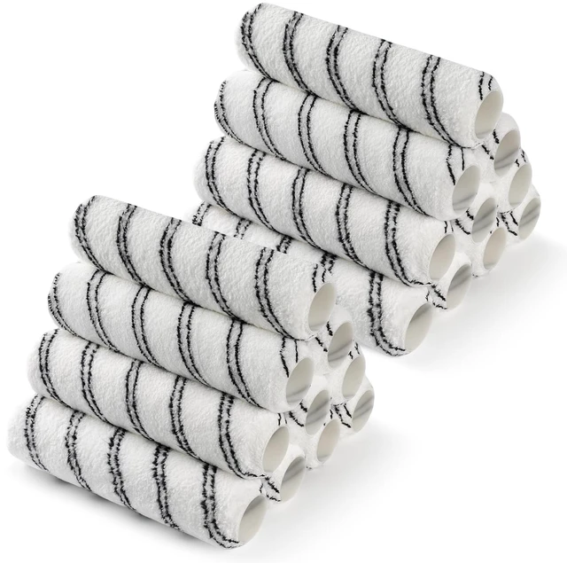 Main image of Microfiber Paint Roller 9 Inch, 3/8 Inch Nap, 20 Pack 9 Inch Microfiber Paint Roller Covers, Large Replacement Covers for Wall Painting and Paint Roller Kit