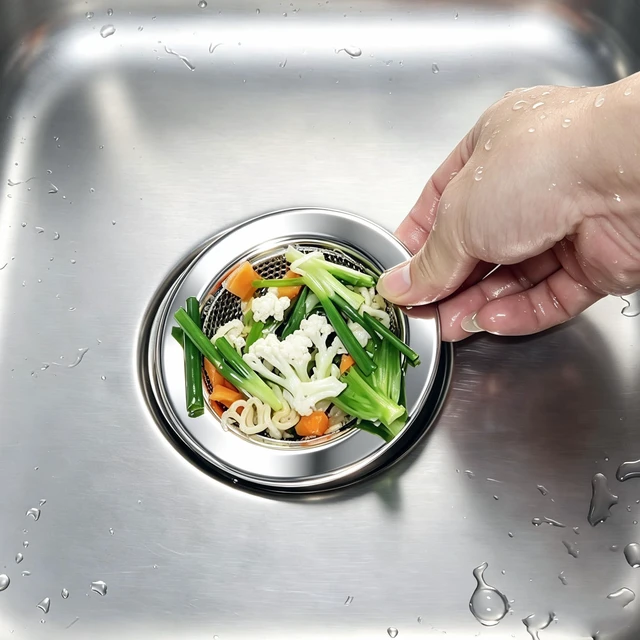 Alt view image 4 of 6 - Kitchen Sink Drain Strainers/Filter/Screen/Basket Strainer, Stainless Steel Food Scraps Drain Catcher, Outer Diameter 4.5 inch/11.3cm, Inner Diameter 3 inch/7.6cm, Pack of 4
