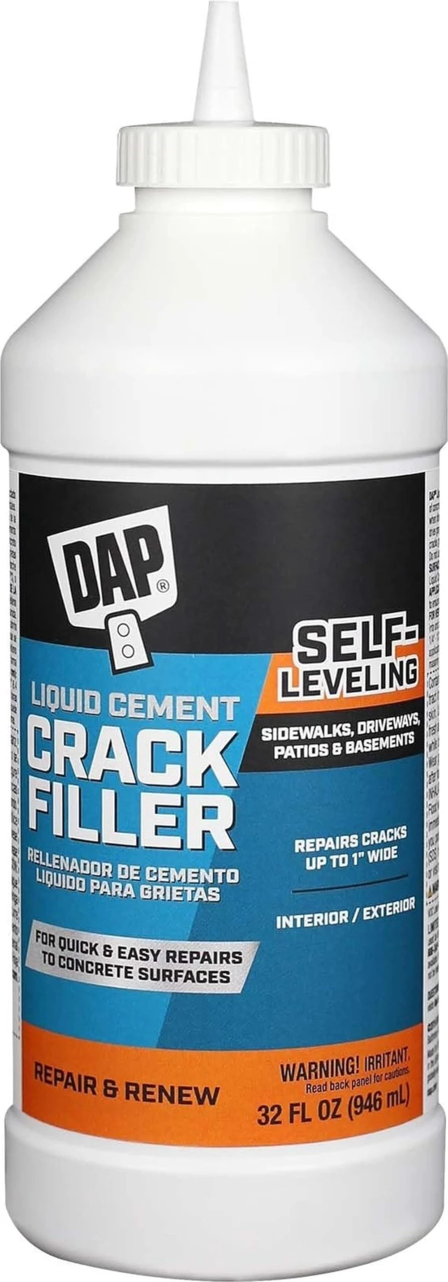Main image of Liquid Cement Crack Filler (Ready to Use), Gray, 32 Oz (7079837584) Wall Surface Repair Products